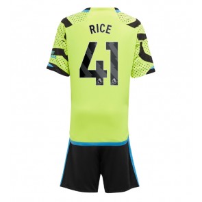 Arsenal Declan Rice #41 Koszulka Wyjazdowych Dziecięca 2023-24 Krótki Rękaw (+ Krótkie spodenki)